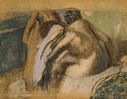 Edgar Degas, Woman drying her hair after the bath